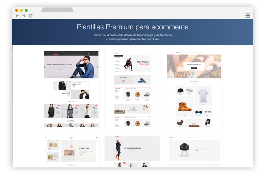 Diseño tienda online premium para ecommerce